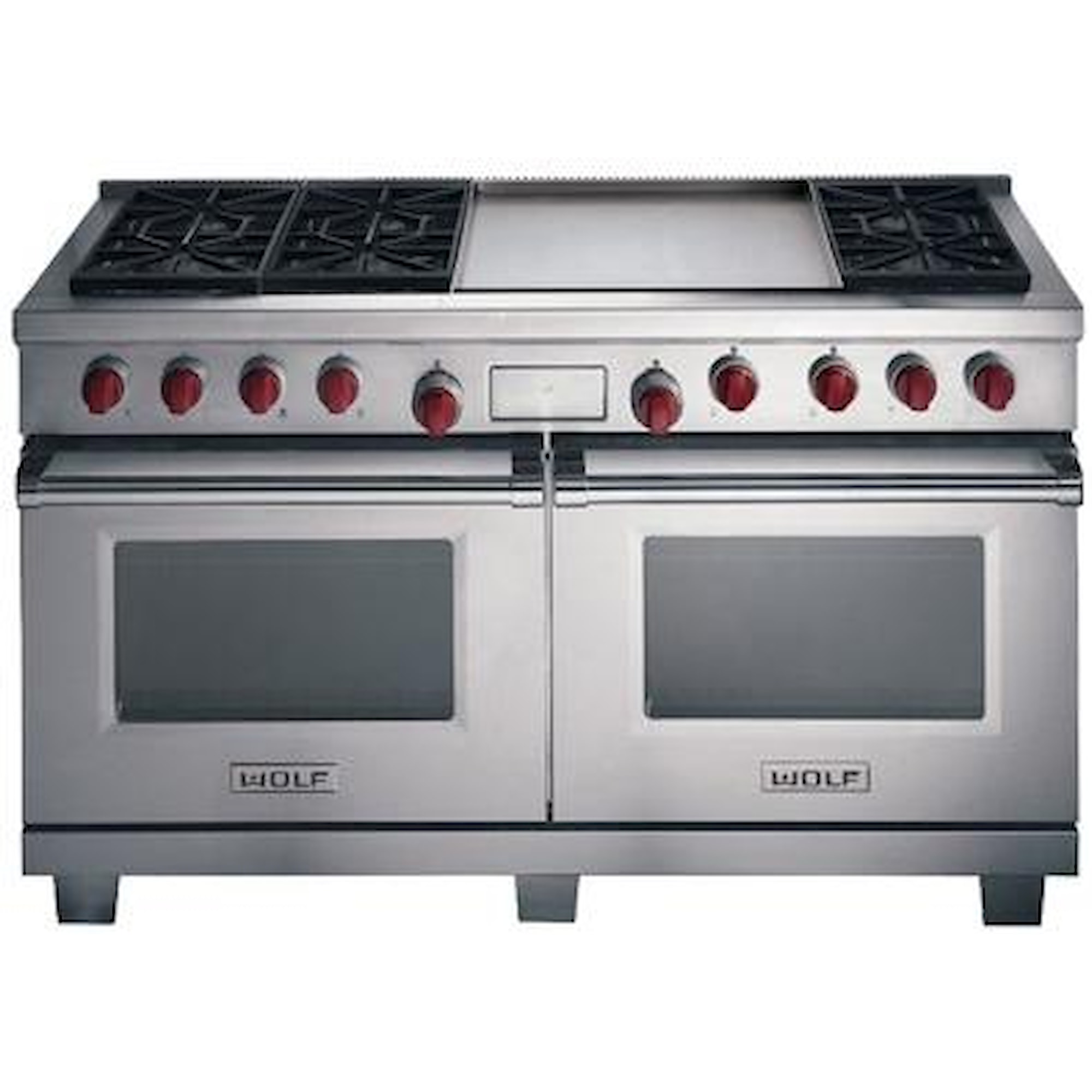 Wolf DF606DG 60" Freestanding Dual Fuel Range with Double Oven, 6